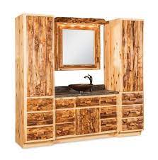 Rustic Log Cabin Bathroom Vanity From