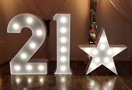 light up numbers hire hertfordshire