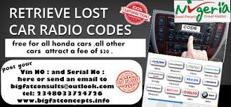 Enter the code using the preset buttons after which it submit it with the central button. Free Honda Radio Codes Autos 11 Nigeria