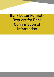 bank letter format request for bank