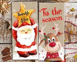 Kristyn merkley november 22, 2013. Christmas Chocolate Bar Wrapper Printable Favors Tis The Season Hers Craftykizzy