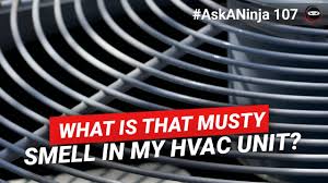 musty smell when i turn on my hvac unit