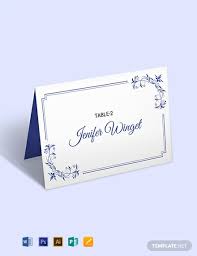 10 Free Place Card Templates Word Psd Indesign
