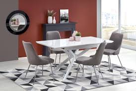 Finance from £14.40 a month. Sharpe White Glass Small Extending Dining Table 120 160cm
