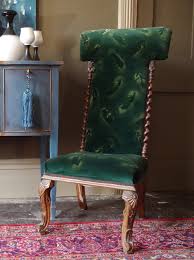 Vintage Victorian Velvet Accent Chair
