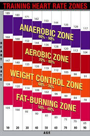 Training Heart Rate Zones Chart Bright Plastic Sign