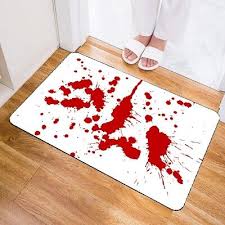 halloween blood fear non slip floor mat
