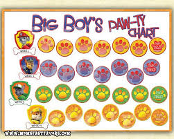 Paw Patrol Potty Chart Potty Training Chart Boy Paw