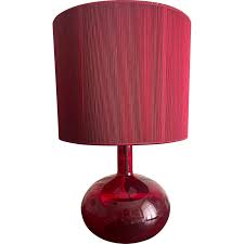 Vintage Red Glass Lamp