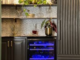 modern and moody wet bar the