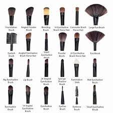 plastic professional makeup brush set