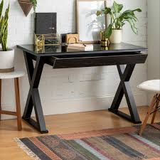 Free shipping on everything* at. 48 Inch Black X Frame Computer Desk With Glass Top On Sale Overstock 8408338