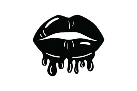 dripping lips archivo de corte svg por