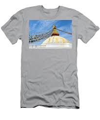 Boudhanath Stupa In Kathmandu 2 Mens T Shirt Athletic Fit