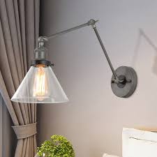 Modern 1 Light Swing Arm Wall Lamp