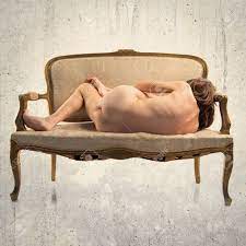 Nude Woman On Vintage Coach Stock Photo, Picture and Royalty Free Image.  Image 53223601.