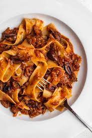 easy slow cooked lamb ragu with olives