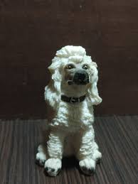 vine poodle dog figurine antique