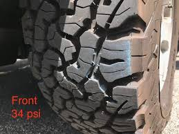 Tire Pressure Chalk Test Bfgoodrich Ko2 265 70 16 2014