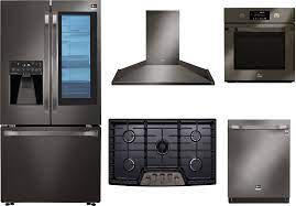 Collection by appliances connection | home and kitchen appliance center • last updated 13 days ago. Lg Lgstudrecohowodw001 5 Piece Kitchen Appliances Package With French Door Refrigerator And Dishwasher In Black Stainless Steel