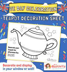 ve day celebration teapot decoration