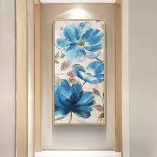 Jual Abstract Flower Blue Exstra Large