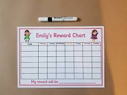 Pink Superhero Reward Chart Girls Reward Chart Laminated