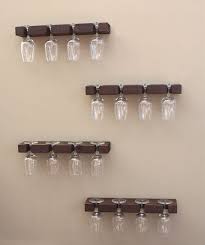 Wall Wine Glass Rack 4 Glasses Holder