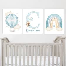 Baby Boy Nursery Wall Art Prints