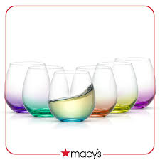 Joyjolt Hue Stemless Wine Glasses Set