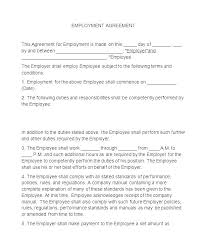 7 Employment Contract Forms Sample Templates Temporary Template