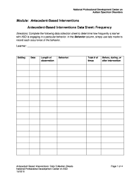 20 Printable Behavior Frequency Data Sheet Forms And