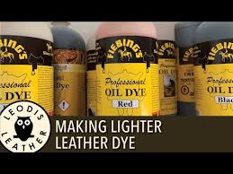 Making Lighter Leather Dye Thinning Or