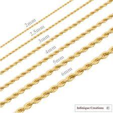 Gold Stainless Steel Chains Necklaces Pendants Without