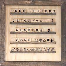 Wood Tile Changeable Letter Board - Rustic Style Letterboard Décor -  Farmhouse Wood Tile Art - Changeable Announcement Message