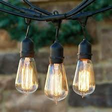 Pair 2 Outdoor Weatherproof Vintage Edison Bulb String Lights Patio Lights 25ft 192948263163 Ebay