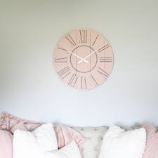 Large Wall Clock Blush Pink Clock