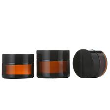 china 200ml amber gl cosmetic jars