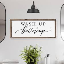 Wash Up Ercup Bathroom Sign Signs