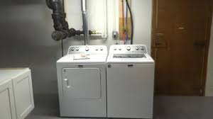 washer dryer install in basement area