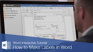 how to make labels in word custuide