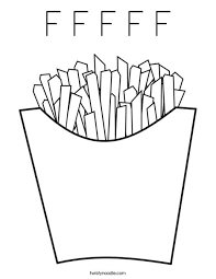 You may think you're looking at some juicy cheeseburgers and crispy french fries, but don't let your eyes fool you. F F F F F Coloring Page Twisty Noodle