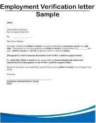 verification of employment letter