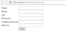 javascript client side validation in