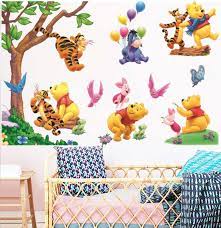 winnie the pooh tree tiger pig wall