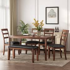 wooden kitchen table and chairs set