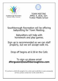Town Meeting 2018 Babysitting Available Article Forums Video And