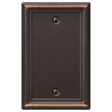 Amerelle 149bdb Chelsea Aged Bronze Steel 1 Blank Wallplate