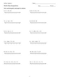 Multi Step Inequalities Ks Ia1 Kuta