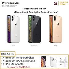 This phone is available in 32 gb and above, 64 gb, 256 gb storage variants. Apple Iphone Xs Max Support With Turbo Sim 64gb 256gb 512gb Please Read Description Before Purchase Shopee Malaysia